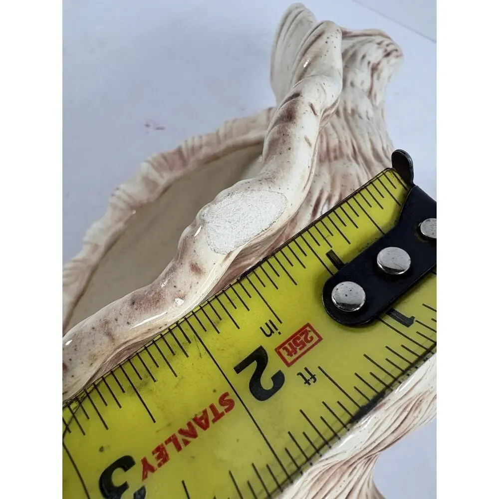 Vintage Atlantic Mold Ceramic Seashell Planter Shell Bowl Coastal Decor 12”